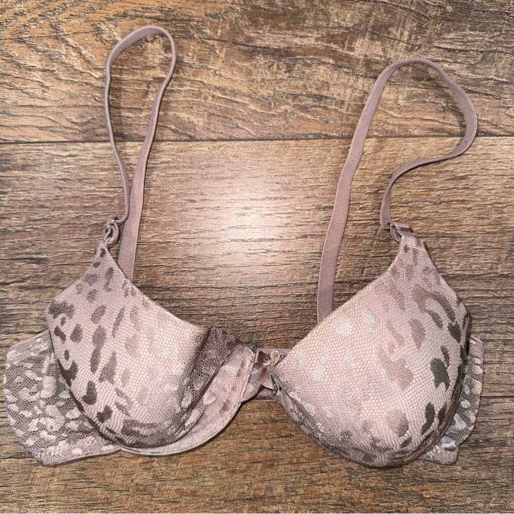 Maidenform Self Expressions Lightly Lined Shimmer Animal Print Bra in Taupe